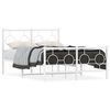 vidaXL Estrutura de cama com cabeceira e p&eacute;s 120x200 cm metal branco