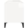 vidaXL Arm&aacute;rio p/ discos 84,5x38x48 cm deriv. madeira branco brilhante