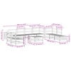 vidaXL 11 pcs conjunto sof&aacute;s de jardim madeira de pinho impregnada