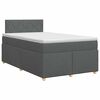vidaXL Cama box spring com colch&atilde;o Cinzento-Escuro 120 x 200 cm Tecido