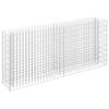 vidaXL Canteiro elevado/cesto gabi&atilde;o 180x30x90 cm a&ccedil;o galvanizado