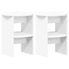 vidaXL Arm&aacute;rio lateral 2 unid. Branco &Oslash;40 x 50 cm Madeira engenheirada