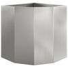 vidaXL Vaso de Canto Prateado 45 x 45 x 50 cm A&ccedil;o galvanizado