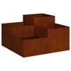 vidaXL Vaso de Jardim Ferro Enferrujado 100 x 100 x 48 cm