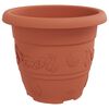 vidaXL Vaso Redondo para Flores 6 pcs Vermelho Tijolo &Oslash; 26 x 21.5 cm