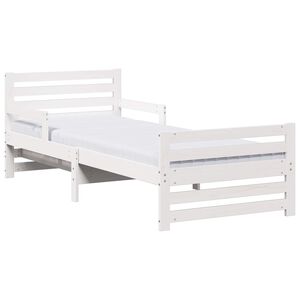vidaXL Estrutura da Cama Branco 80 x 200 cm Madeira de Pinheiro S&oacute;lida