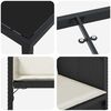 vidaXL Conjunto de Jantar para Jardim com almofada 5 pcs Preto vime PE