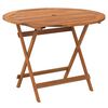 vidaXL Mesa de jardim dobr&aacute;vel &Oslash; 90x75 cm madeira de ac&aacute;cia maci&ccedil;a