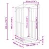 vidaXL Rack de lenha com tampa de chuva 100x100x200 cm aço galvanizado