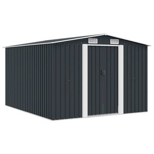 vidaXL Abrigo de jardim 257x298x178 metal antracite