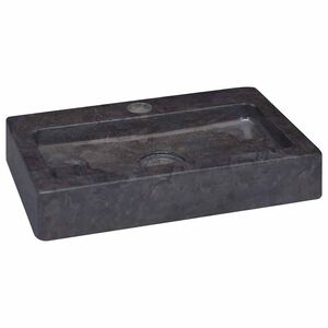 vidaXL Lavat&oacute;rio de parede 38x24x6,5 cm m&aacute;rmore preto
