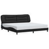vidaXL Estrutura de cama sem colch&atilde;o Hvar 200x200 cm couro artificial preto