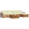 vidaXL Conjunto de Sof&aacute;s para Exterior 6 pcs Natural e Creme