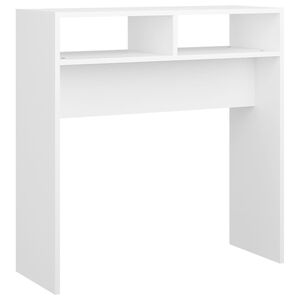 vidaXL Mesa consola 78x30x80 cm derivados de madeira branco