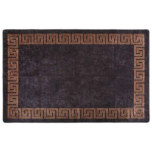 vidaXL Tapete antiderrapante 80x150 cm preto e dourado