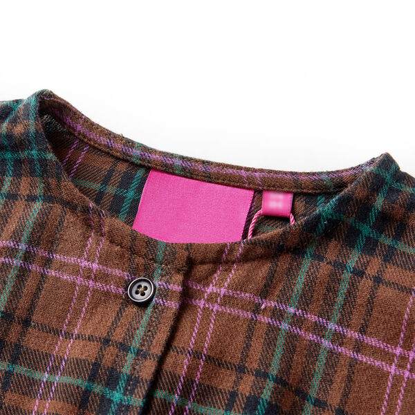 Vestido de crian&ccedil;a com mangas compridas cor conhaque 140