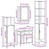 vidaXL Conjunto de M&oacute;veis para Banheiro com porta 4 pcs Madeira antiga