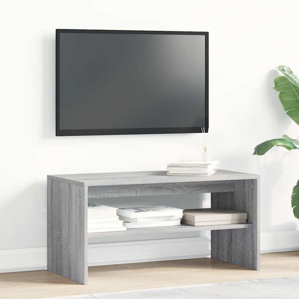 vidaXL M&oacute;vel de TV 80x40x40 cm derivados de madeira cinzento sonoma
