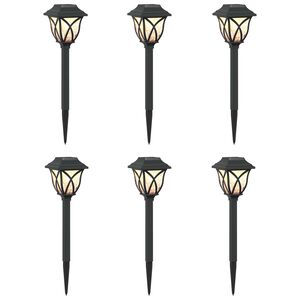 vidaXL Luzes Solares para Exterior com Pino de Aterragem 6 pcs 42 cm