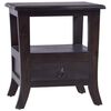 vidaXL Mesa de cabeceira 40x40x45 cm mogno maci&ccedil;o preto claro