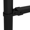 vidaXL Cerca de jardim com topo em lan&ccedil;as (1,5-1,75)x15,3 m a&ccedil;o preto