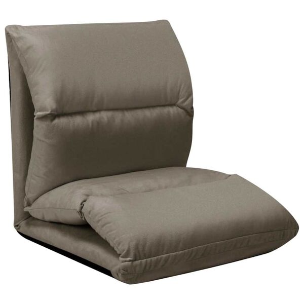 vidaXL Colch&atilde;o dobr&aacute;vel microfibra cinzento-escuro