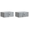 vidaXL Gabinete de Canto Montado na Parede 2 unid. Sonoma Cinzento
