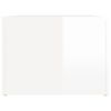 vidaXL Mesa de centro 80x50x36 cm derivados madeira branco brilhante