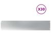 vidaXL Bordas de relvado 30 unid 20x103 cm a&ccedil;o galvanizado