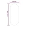 vidaXL Espelho de parede 60x25 cm oval preto