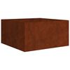 vidaXL Vaso/floreira 80x80x40 cm a&ccedil;o corten