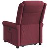 vidaXL Poltrona de massagens reclin. elevat&oacute;ria tecido vermelho tinto