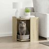 vidaXL Compartim. caixa de areia gatos deriv. madeira carvalho sonoma