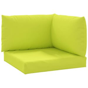 vidaXL Almofad&otilde;es p/ m&oacute;veis paletes 3pcs tecido oxford verde brilhante