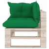 vidaXL Conj. lounge de paletes para jardim 4 pcs c/ almofad&otilde;es pinho