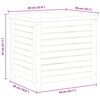 vidaXL Caixa de arruma&ccedil;&atilde;o para jardim 60x50x55 cm eucalipto maci&ccedil;a