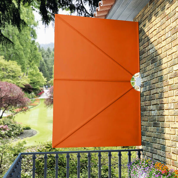 vidaXL Toldo lateral dobrável para terraço 240x160 cm terracota