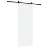 vidaXL Porta Deslizante Manual Branco e preto 93 x 232 cm