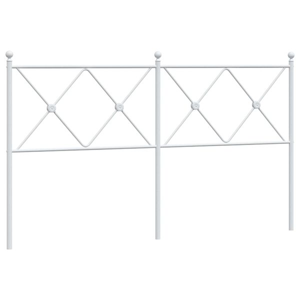 vidaXL Cabeceira de substitui&ccedil;&atilde;o 160 cm metal branco