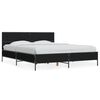 vidaXL Estrutura de cama 150x200 cm derivados de madeira/metal preto
