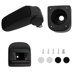 vidaXL Apoio de bra&ccedil;o p/ carro 12x34x(35-47) cm ABS preto