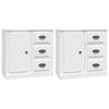 vidaXL Aparadores 2 pcs derivados de madeira branco