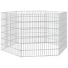 vidaXL Recinto exterior p/ animais 6 pain&eacute;is 54x60cm ferro galvanizado