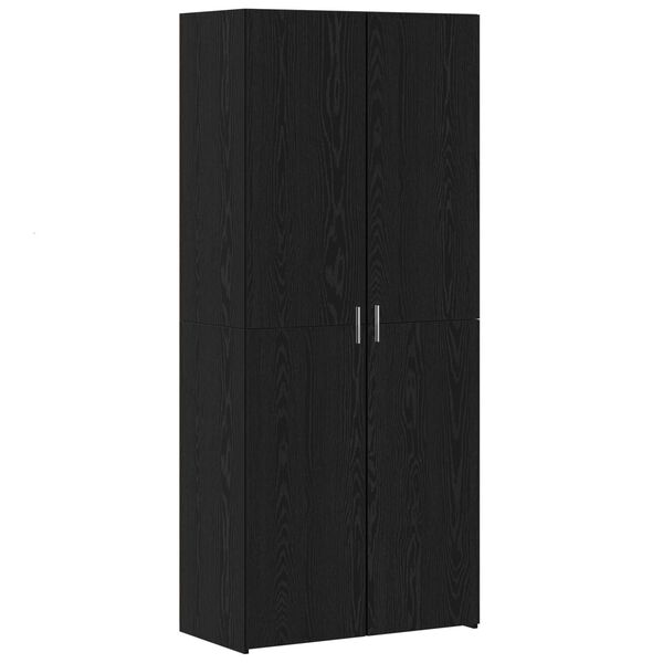 vidaXL Buff&ecirc; 2 pcs Carvalho Preto 80 x 42 x 185 cm