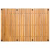 vidaXL Tapete de banho Liso Castanho 60 x 40 cm madeira