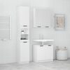 vidaXL 3 pcs conjunto m&oacute;veis casa de banho madeira processada branco