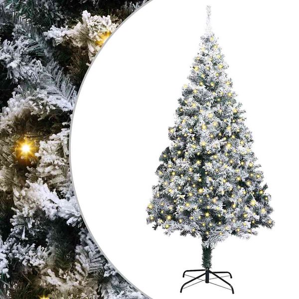 vidaXL &Aacute;rvore de Natal Artificial Pr&eacute;-iluminada Verde 400 cm PVC