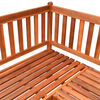 vidaXL Banco de canto para jardim com almofad&otilde;es 150 cm ac&aacute;cia maci&ccedil;a