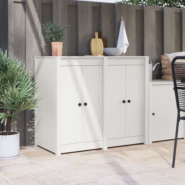 vidaXL Porta de Cozinha MEPPEL 2 pcs Branco 50 x 9 x 82 cm