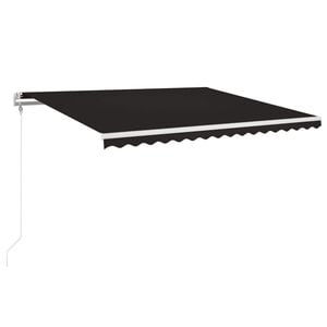 vidaXL Toldo autom&aacute;tico com LED e sensor de vento 400x350 cm antracite